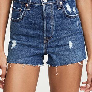 Levis Ribcage Denim Shorts